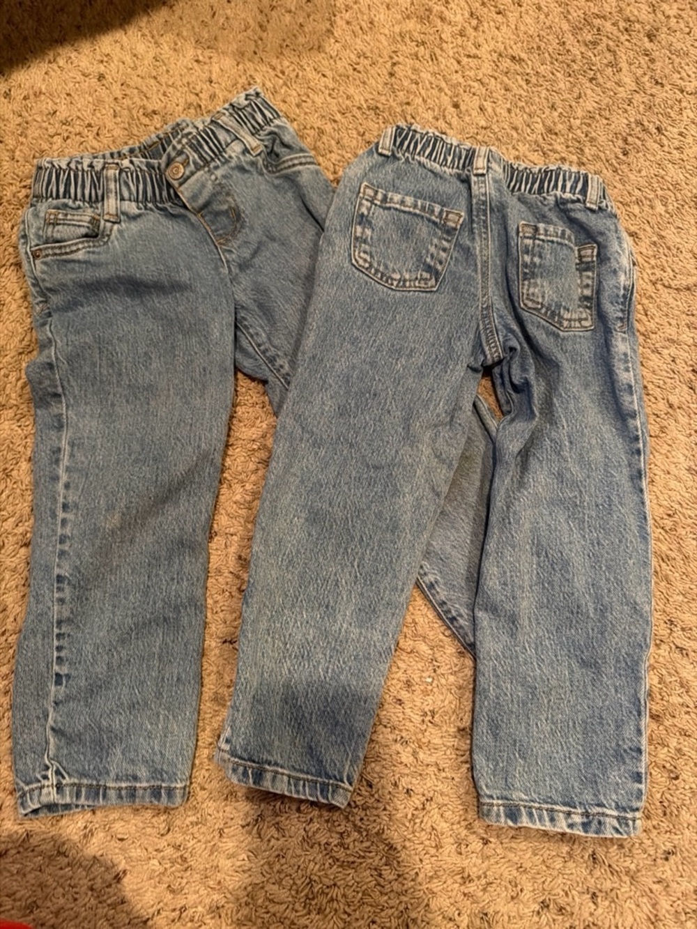 Cat & Jack Light Blue Kids Elastic Waist Jeans - Pair